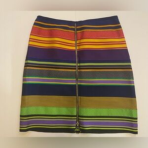 J. McLaughlin Stripped Grosgrain Ribbon mini skirt/  Knee-length skirt size 8